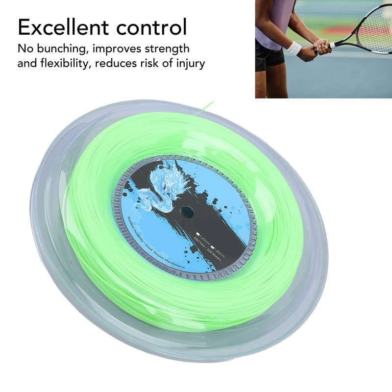 Yunir Tennis String Reel, 200m Polyester Tennis Racket String with