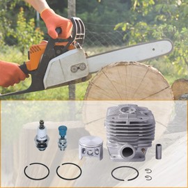 Mtanlo 50MM Cylinder Piston Spark Plug Kit For Makita DPC7310 DPC7311 DPC7300 DPC7301 Wacker BTS1030 BTS1035 Dolmar 7300 7311 Diamond SC-7312XL Concrete Cut off Saws