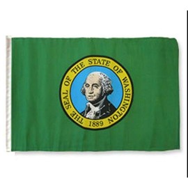 "Flags & Signs" 12x18 12"x18" of Washington Flag Car Garden a-1-3379