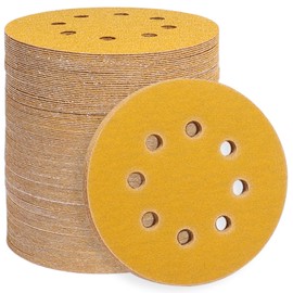 HWXINIE サンディングディスク 125mm #120番 丸型 サンダーペーパー 80枚 マジック式 ディスクペーパー 8穴 サンディングペーパー 電動サンダー用サンドペーパー 金属磨き 木工DIY作業に 車の研磨