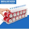 Soda Can Organizer with Lids, Stackable Soda Can Dispenser for