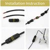 Conector de cable eléctrico IP68 impermeable de 2 vías para