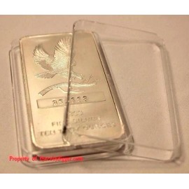 AIR-TITE 3 AIR-TITE 10oz Silver Bar for STANDARD Size Ingot Capsule Holder Acrylic Case