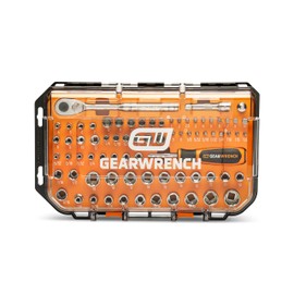 GEARWRENCH 75 Piece 1/4” & 3/8” Drive 72-Tooth 6 Point SAE/MM Mechanics Hand Tool Set | GW38CBMTS75