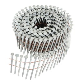 kimllier 2-1/2 x 0.092 (3600 Count) 15 Degree Coil Siding Nails Hot-Dipped Galvanized Ring Shank Fit for Siding and Fencing