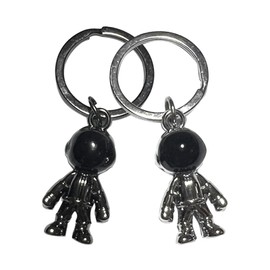 [Gaziri] キーホルダー 2個セット 宇宙飛行士 キーリング キーチェーン 車アクセサリー チャーム スペースマスコット カップル ペア おしゃれ かわいい チャーム 自転車 鍵