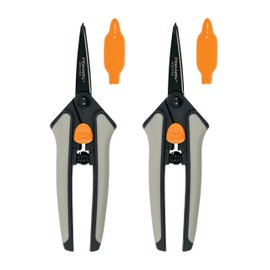 Fiskars Non-stick Softgrip Micro-Tip Pruning Snip, 2 Pack