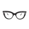 FUPRECIOUS Cat Eye Reading Glasses Bling Rhinestone Magnified Blue Light