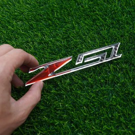 Hood Door Tailgate Trunk Badge Nameplate Emblem Replacement for Z51 1Pc (Chrome Outline Carbon Fiber Look)