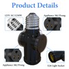 2 Pcs Luntak 3 Prong Light Socket to Plug Adapter,