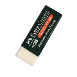 Faber-Castell Extra Soft Large White Pencil Eraser Set, Dust Free Excellent Clean Erasing For School Kids Art Drawing Office, 2.45x0.9x0.5 Inches (Pack of 5)