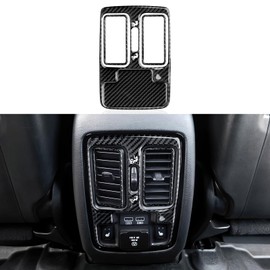 BRMYL Rear A/C Outlet Vent Cover Decals for 2011-2024 Dodge Durango Accessories Car Carbon Fiber Stickers, A
