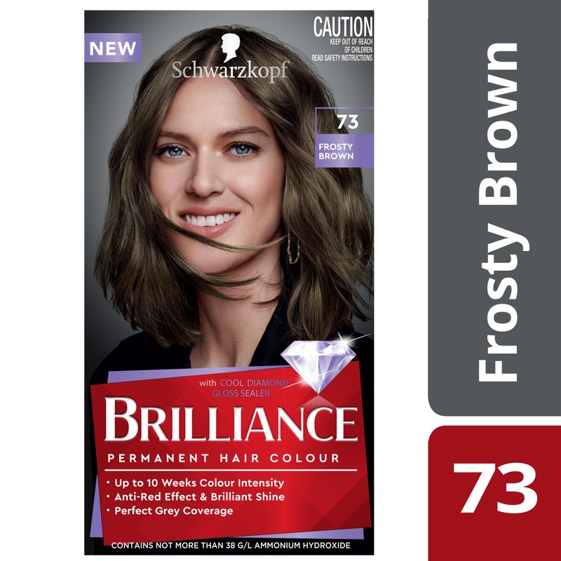 Schwarzkopf Brilliance Cool Browns Permanent Hair Colour, 73 Frosty Brown