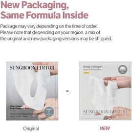 SUNGBOON EDITOR Deep Collagen Overnight Mask Hydrating Mask for Glass Skin, Wrinkle Care, Firming & Pore Refining 2,160,000PPB Collagen + 9 Peptides Stocking Stuffers for Women Korean Skincare, 4pzs