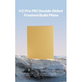 Creality K2 Pro PEI Double Sided Frosted Build Plate 310 x 325mm - High Strength, Heat & Wear Resistant, Easy Model Removal, Premium PEl Coating - 3D Printer Accessories