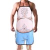 Homoyoyo Adjustable Bib Apron Wacky Belly Man Printed Apron Funny