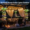 MEYCEMT Solar Hanging Garden Lights - 2 Pack Artificial Butterfly