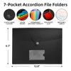 Accordian File Organizer 7 Pocket Expanding File Folder with Labels,