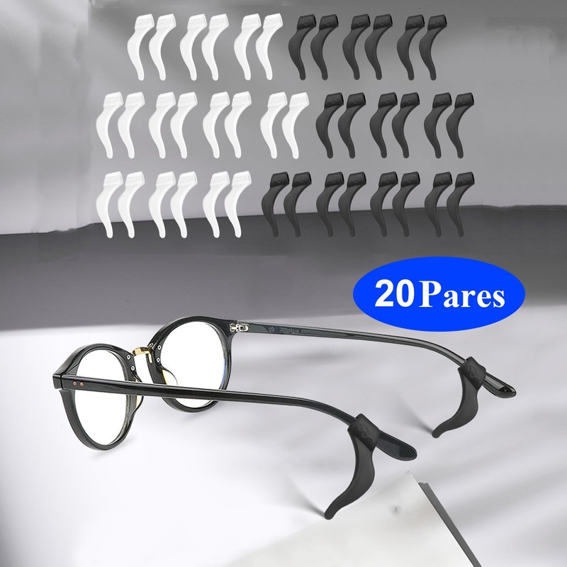 20 Pares de Retenedores de Gafas para Patillas, Agarraderas para