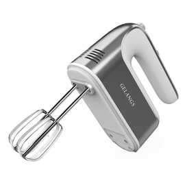 GELANGS-400W Hand Mixer with Turbo Boost - 5-Speed, One-Touch Release, Copper Motor - 3 Dishwasher-Safe Attachments - 110V Heavy Duty Mixer for Baking, Whipping & Dough