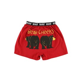 Lazy One Funny Animal Boxers, Novelty Boxer Shorts, Kids' Underwear, Gag Gifts for Boys, Bare Cheeks (Bear Cheeks, Medium)