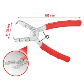 KS Tools 911.8181 Clip Pliers for Disassembly of Plastic Expansion Rivets, Impact Rivets and Clips, Straight
