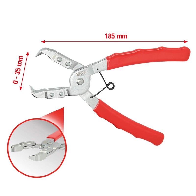KS Tools 911.8181 Clip Pliers for Disassembly of Plastic Expansion