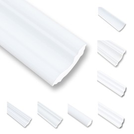 NC40 Ceiling Moulding Polystyrene XPS Stucco Moulding Cornice Strip, White, 30 x 30 mm, Decorative Polystyrene Cornice Mouldings, 16 Metres