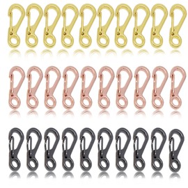 30Pcs Mini Alloy Carabiner Clip Tiny Spring Snap Hook Carabiners Zinc Alloy Mini Paracord Hook Keychain Clasps EDC for The Keychain,Backpack,Decoration Hanging,Dog Leashes