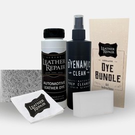 Luxury Leather Repair Automotive Leather Vinyl Repair PREP and DYE Kit Compatible with Mercedes Interiors - Prep, Leather Dye, Applicator and Instructions Included (Mandel Beige, 8oz)