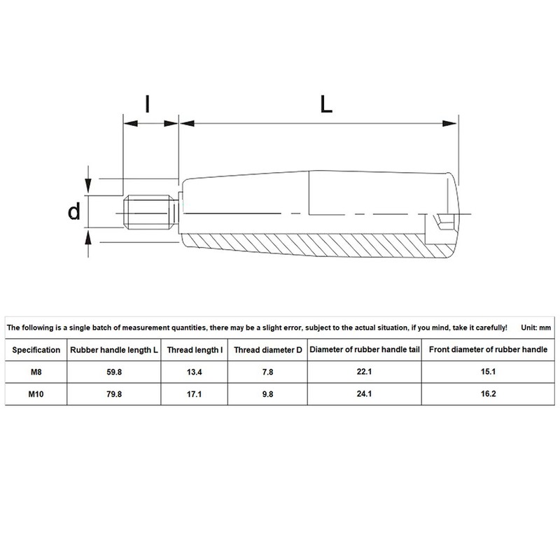 BOZONLI Clamping Handles Screw Knobs Handgrips, M10 Threaded Bakelite Carbon