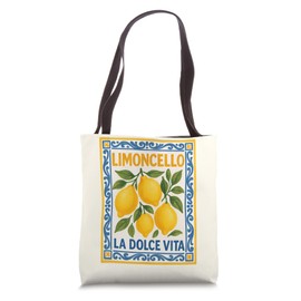 Limoncello La Dolce Vita Vintage Italian Lemons Tote Bag