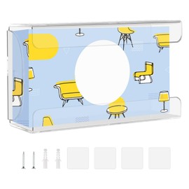 Transparent Acrylic Glove Box, Smooth Surface Wall Mounted Glove Storage Box, Multipurpose 2 Installation Styles Wall Dispenser for Restaurant Hotel Home