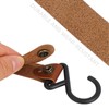 CALLYSONIC Leather S-Hooks 4 Pieces, S Hooks Large, S Hooks