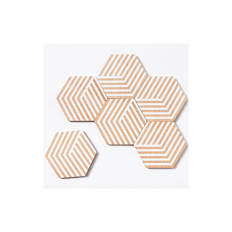Table Tiles Optic Set of 6 by Bower for Areaware
