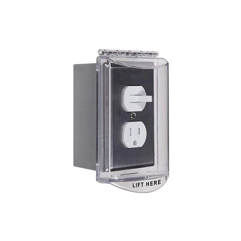 Safety Technology International, Inc. STI-6519 Single-Gang Hinged Clear Protective Polycarbonate