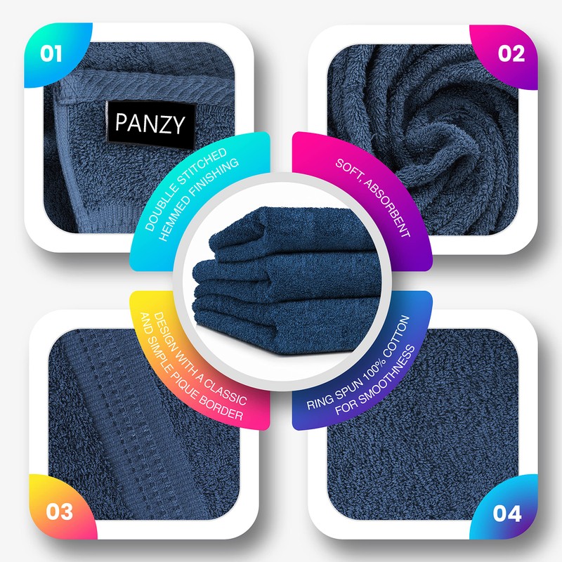 Panzy 100% COTTON 500 GSM ABSORBENT TOWEL SET, QUALITY RINGSPUN
