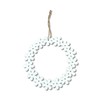 DARO DEKO Wooden Flower Wreath White Diameter 25 cm with
