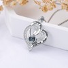 LONAGO Heart Necklace with I Lve You in 100 Languages