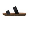 CUSHIONAIRE Women's Imelda 2 band slide sandal +Memory Foam, BLACK