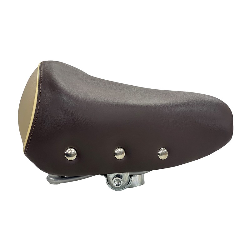 NOGUCHI Large Studded Terry Saddle Dark Brown/Beige