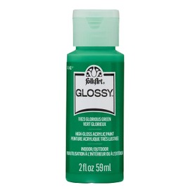 FolkArt, Glorious Green 2 fl oz Assorted 59ml Brilliant Gloss Acrylic Paint for Easy to Apply DIY Crafts, Art Supplies with A Glossy Finish, 11823