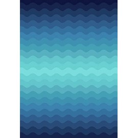 Lewis & Irene Moontide Fabric Collection Digital Print Ombre Waves on Green A619.1 Premium 100% Cotton Quilt Shop Quality Fabric by The Yard