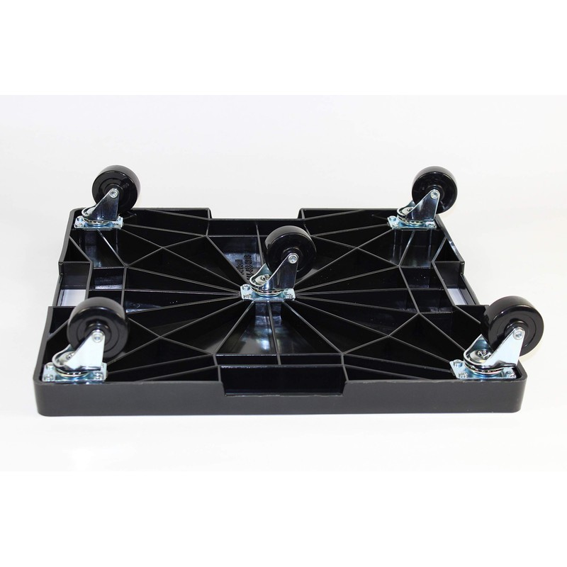 DeVaultEnterprises DEVSQH16BL Black 16" Square Plant Dolly with Handle