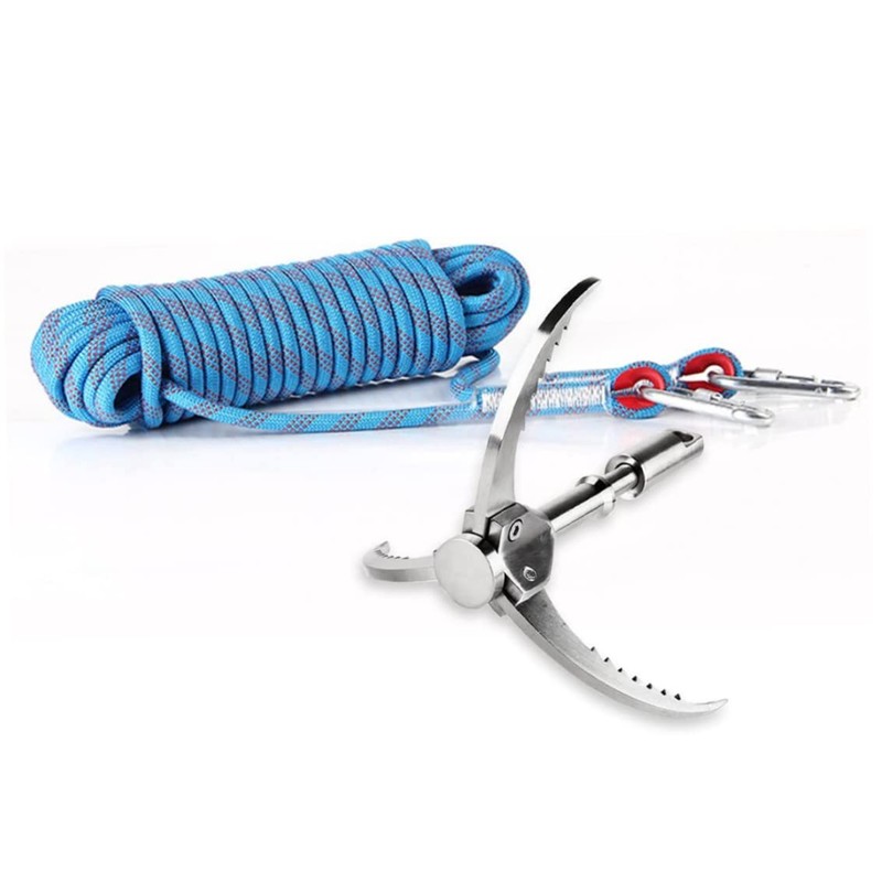 Grappling Hook, Stainless Steel Folding Grappling Hook Rock Climbing Claw
