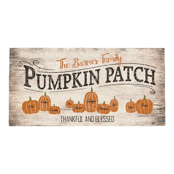 Personalization Universe Personalized Pumpkin Patch Welcome Mat - Fall, Halloween,