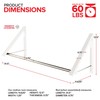 Double Foldable Clothing Rack w/Extension Rod, Wall-Mounted Retractable Clothes Hanger