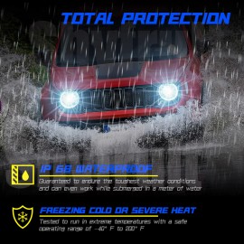 Shyfrult Fit Kenworth T2000 1997-2011 Pair 7inch Round LED Headlights Hi/Lo Beam