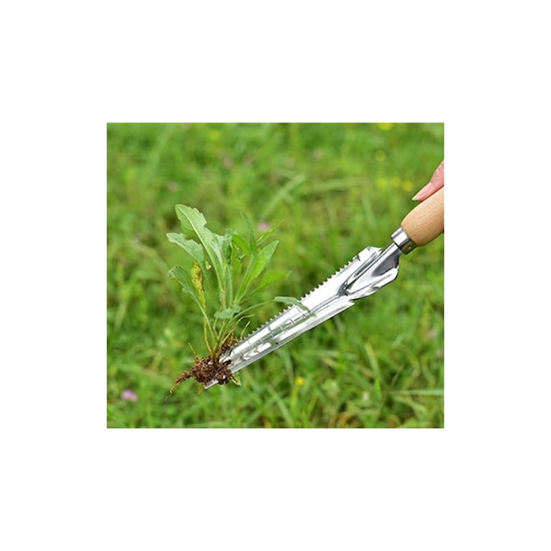 Garden Weeding Tools Multifunctional Manual Weeder Wooden Handle Weed Remover