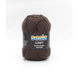 Sesia Comfy Sock Yarn Merino Extrafine Superwash and Cashmere Wool Coffee col 369